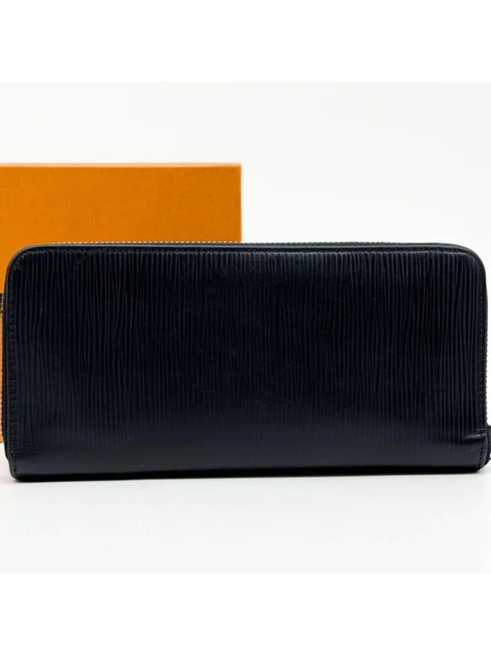 Louis Vuitton Zippy Wallet Vertical Epi Navy Round